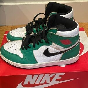 Nike Green and White High-Tops with Black Accents